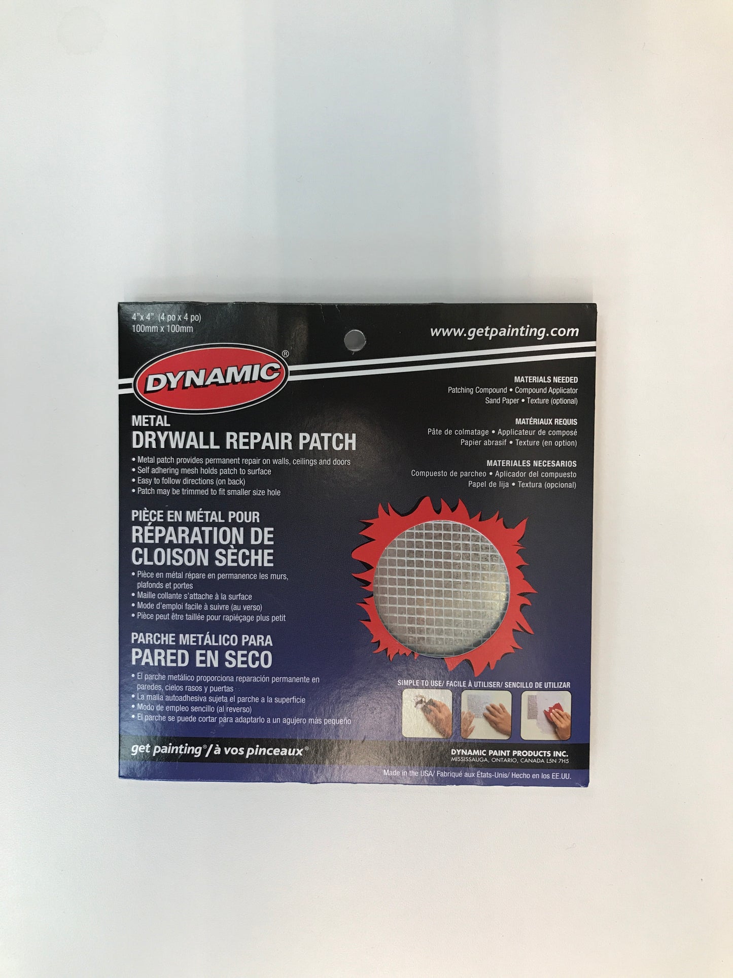 Dynamic Drywall Repair Kit - 4" x 4"